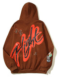 High Street Cactus Warm Brown Hoodies for Hip-Hop Men