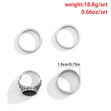 Men's Luxury Hand-Carved Titanium Steel Ring Sets