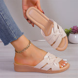 Popular Open Toe Flat Slippers for Women