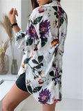 Women's Beautiful Floral Print Soft Long Sleeve Shirt