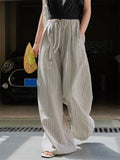 Ladies Wide Leg Comfortable Sun Protection Casual Striped Pants