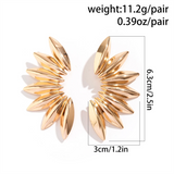 Women's Sunflower Seeds Graphic Stud Earrings