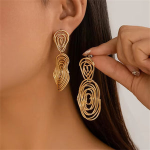 Irregular Circle Exaggerated Statement Earrings for Women