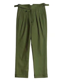 Men's British Style Adjustable Waist Straight-Leg Pants