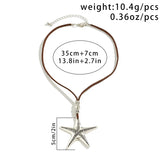 Bohemian Beach Starfish Pendant Necklace for Women