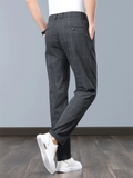 Men's Fashionable Regular Fit Checked Dress Pants