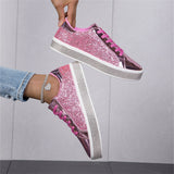 Ladies Trendy Sparkling Low Top Sequin Shoes