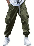 Men's Fashionable Streetwear Solid Cargo Trousers