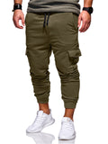 Multi-Pocket Drawstring Elastic Waist Sweatpants for Men