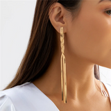 Intertwined Braided Drop Earrings for Ladies