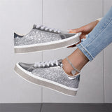 Ladies Trendy Sparkling Low Top Sequin Shoes