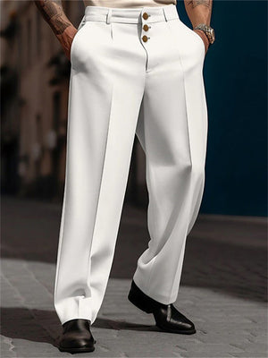 Men's Cozy Wedding Party Straight-Leg Formal Suit Pants