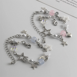 Cutout Imitation Pearl Star Heart Beaded Bracelets