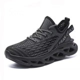 Stretchy Knitted Mesh Breathable Running Fitness Sneakers for Men