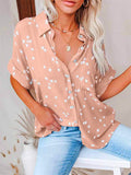 Five-pointed Star Print Casual Blouses for Ladies