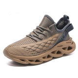 Stretchy Knitted Mesh Breathable Running Fitness Sneakers for Men