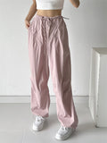 Daily Wear Casual Drawstring Ankle-Tied Baggy Trousers for Female