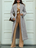 French Style Warm Plush Lapel Faux Suede Overcoats for Lady