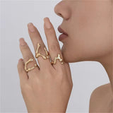 3Pcs/Set Female Fashionable Water Drop Shaped Irregular Rings