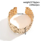 Female Irregular Surface Cuff Bracelet for Party