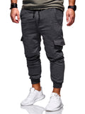 Multi-Pocket Drawstring Elastic Waist Sweatpants for Men