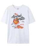 Women's Cute Alcohol Drink Aperol Spritz Letter Print T-shirts