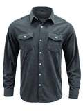 Men's Casual Corduroy Long Sleeve Autumn Button Shirt