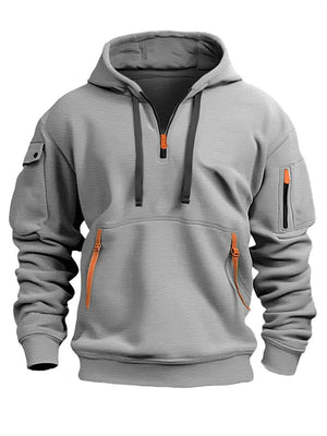 Men's Sports Drawstring Hard-Wearing Hoodies for Spring & Autumn