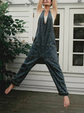 Plus Size Casual Durable Denim Jumpsuits for Ladies