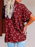 Five-pointed Star Print Casual Blouses for Ladies