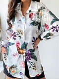 Women's Beautiful Floral Print Soft Long Sleeve Shirt