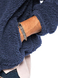 Men's Double Sided Plush Zipper Hoodies with Pocket