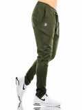 Men's Stretchy Casual Solid Color Lace Up Sport Pants