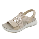 Cozy Open Toe Cross Strap Beach Sandals for Women