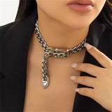 Fashionable Metal Belt Collarbone Choker Necklace for Women