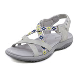 Ethnic Style Cross Strap Velcro Cozy Walking Sandals for Women