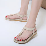 Ladies Elastic Ankle Strap Summer Beach Open Toe Sandals