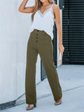 Women's High-Rise Buttoned Stretch Flexi Pants