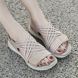 Cozy Open Toe Cross Strap Beach Sandals for Women