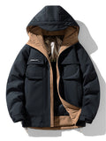 Couple Winter Big Size Thickened White Duck Down Hooded Coats