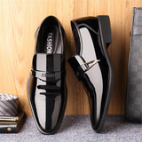 Men's Fashionable Business Glossy Patent Leather Dress Shoes