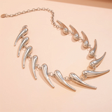 Chunky Metal Chilli Shaped Necklace for Women