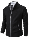 Stand Collar Zipper Knitted Sweaters for Men