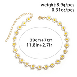 Female Lovely Daisy Clavicle Chain Necklace