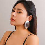 Vogue Irregular Metal Stud Earrings for Women