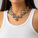 Women's Creative Imitation Pearl Tassel Necklace