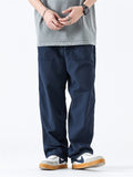 Japanese Style Trendy Ankle Drawstring Thin Pants for Male