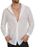 Men's Trendy See-Through Oversized Lapel Shirts