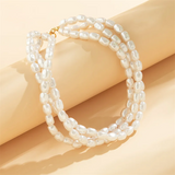 Wedding Party Multilayer Imitation Pearl Necklace for Lady