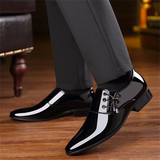 Men's Classic Lace-Up Patent Leather Dress Shoes